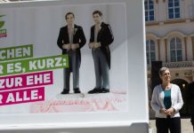 Plakat mit Christian Kern und Sebastian Kurz