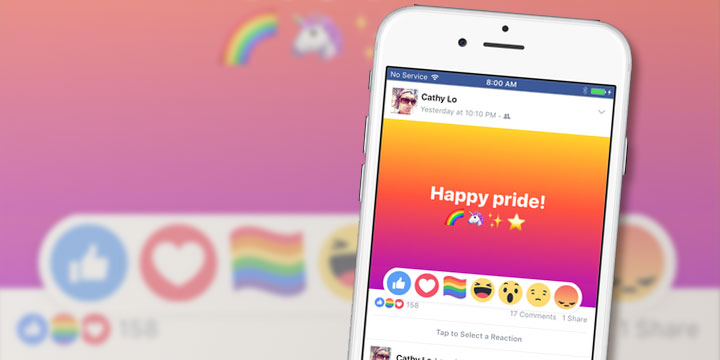 Happy Pride mit Facebook