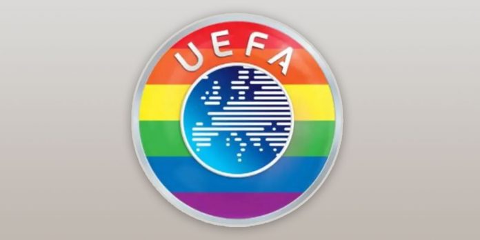 UEFA-Logo in Regenbogenfarben