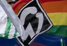 Sujetbild - Werder Bremen mit Regenbogenflagge