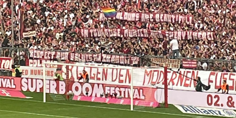Banner bei Bayern gegen Leipzig